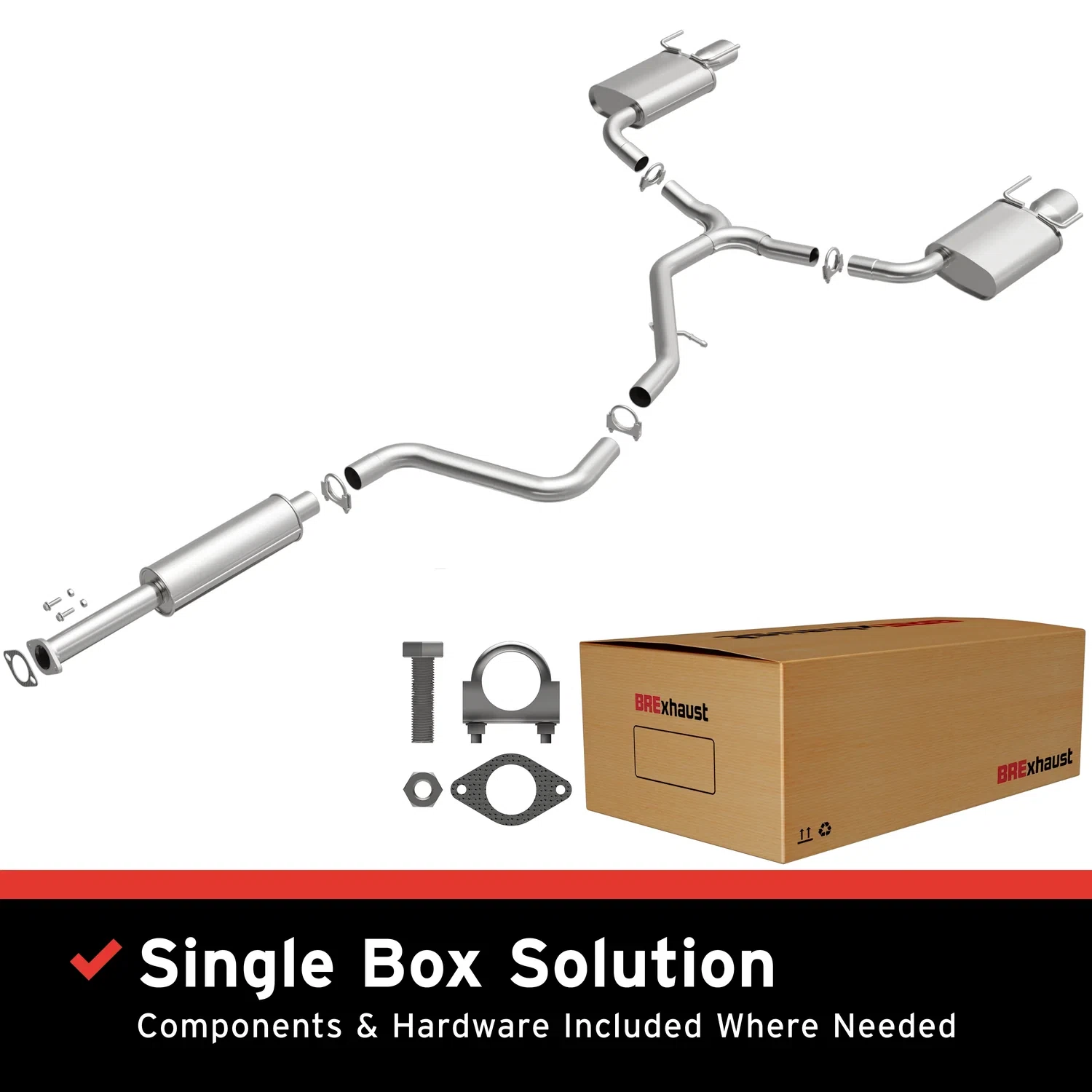 Fits 2011-2017 Buick Regal 2.0L Direct-Fit Replacement Exhaust System